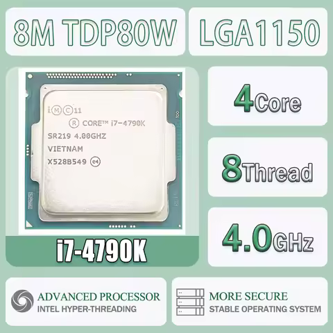 Intel Core I7-4790K 4.0GHz 4 Cores 8 Threads 8M TDP88W I7 4790K Computer CPU Processor Server FC-LGA
