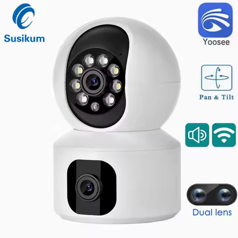 Yoosee Dual Lens WIFI Camera 4MP CCTV Security Protection Smart Home Wireless Indoor MINI Camera Col