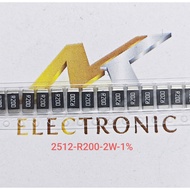(Combo of 10) SMD resistor 2512 - 0.2R R200 200 milliohms 200mR 2W error 1% (combo)
