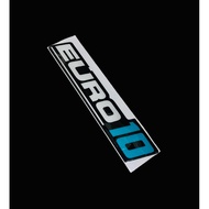 Euro 10 flexible embossed sticker