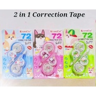 CORRECTION TAPE 2in1 White Tape School Random Brand/ Design Office Supplies School Supplies Giveaway