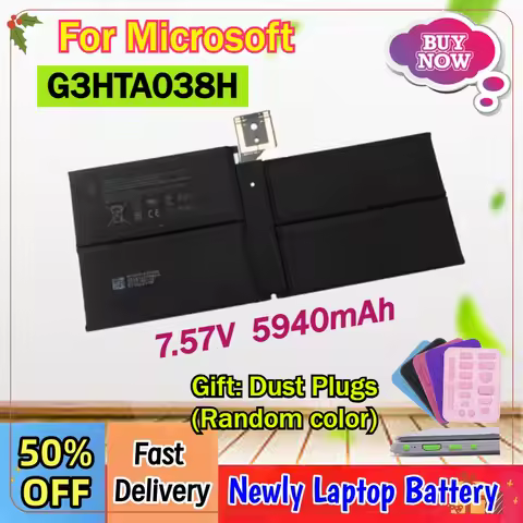 High-Quality G3HTA038H DYNM02 Laptop Battery For Microsoft Surface Pro 5 1796,Pro 6 1807 1809 12.3''