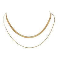 TFY | High-End Layered Titanium Necklace For Women Fashionable Ins Snake Bone Chain Dd9