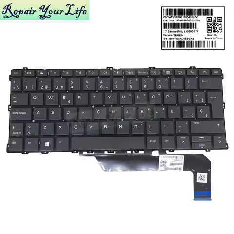 Spanish Backlit Keyboard for HP EliteBook X360 1030 G3 1030 G2 L10860-071 SP LA Latin American Lapto
