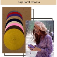 Adult Knitted Beret Hat - Korean beret hat - wool beret hat