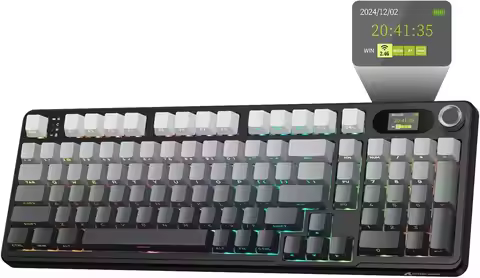 ATTACK SHARK X98PRO Wireless Mechanical Keyboard Hot Swappable Custom Keyboard, Side Printed PBT Key