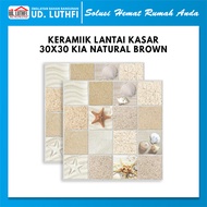 Keramik Lantai Kamar Mandi Kasar 30x30 KIA Natural Brown A