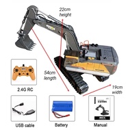 Huina 1550 1593 1592 Huina Excavator Truck RC Control Construction Vehicles Lorry Truck 2.4GHz Simulation Remote Jauh Kawalan Kereta | VToys