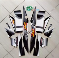 STIKER STRIPING LIS BODY F1ZR FIZ R 2001 2002 PUTIH HITAM STANDAR