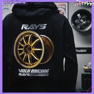 ATTITUDE Japan JDM Modified Car RAYS Hub CE28N TE37 RE30 Hooded T-Shirt Sweatshirt