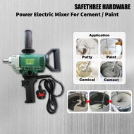 Electric Mixer Cement Concrete Paint Putty Mixing Machine Mixer Blender Stirrer Paint Grout Mesin Pe