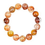 【正佳珠寶】膠花水晶 高品錦鯉膠花水晶 13.8-14.3mm 膠花手珠