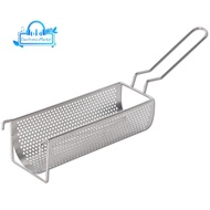 Stainless Steel Fried Basket Long Fry Potato Chip Container Best for French Fries Potato Chip Squeezers Kitchen Tool