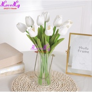 Fake Flowers - Fake Rubber Tulips Real Home decor (1 Cotton)