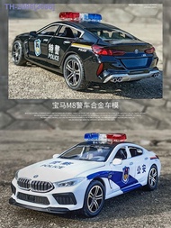READY STOCK ๑ Police Car Toy Boy SWAT Car Alloy M8 Simulation Model Police Car 6 Door Car Toy Car
