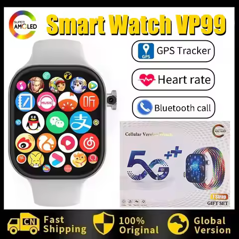 VP99 Android Smartwatch with 180° Rotating Camera，2.29-inch AMOLED Screen， Global Talk, GPS, WiFi, S