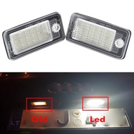 2Pcs Canbus LED Licence Number Plate Light For Audi A3 8P A4 S4 RS4 B6 B7 A6 RS6 S6 C6 A5 S5 2D Cabr