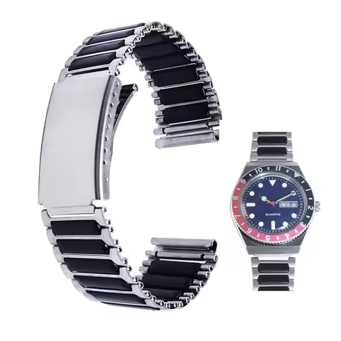 18mm Plastic Steel Composite Strap for TIMEX Q Series TW2V38000 A159W-N1 A158 A159 A168 Material Bra