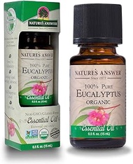 Nature's Answer Eucalyptus Essential Oil, USDA Organic, Pure Natural Aromatherapy Oil for Diffuser/Humidifier, Steam Distilled 0.5 fl oz. (15ml)