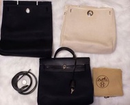 現貨✨Hermes Herbag Ado PM Backpack 3合1🐼罕有款式 Herbag 背包 可變斜孭PM 大熱熊貓配色 附3個替換包 Hermes Herbag 31 A dos PM