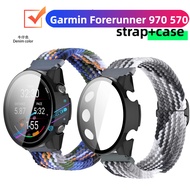 Garmin Forerunner 970 570 strap Nylon strap Sports wristband Garmin Forerunner 970 570 case Screen p