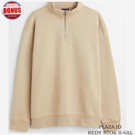 JAKET BOMBER CREAM POLOS BIG SIZE S M L XL XXL 3XL 4XL 5XL 6XL