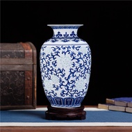 Jingdezhen Bone China Blue White Exquisite Classical Ceramic Vase Chinese Style Bogu Frame Wine Cabi