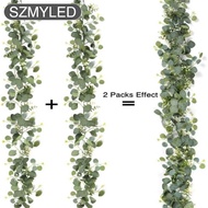 2pcs/1pc Eucalyptus Garland 6FT Artificial Greenery Garland Faux Eucalyptus Leaves Vines For Wedding