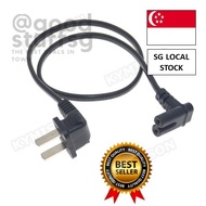 [SG FREE ] IEC 320 C7 To US 2Pin Plug Power Cord For Samsung TCL TV C7 Right Angled 90 degree Socket