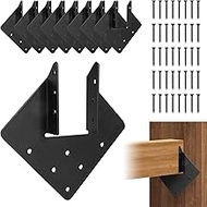 Rasugarlary 8 Pcs Hurricane Ties for Rafter, 12-Gauge Hurricane Tie for 2x4 Post(Inner 1.5x3.5), Hea
