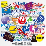 Aviation Logo Luggage Stickers - Waterproof Vinyl Decals for Suitcases, Laptops & Fridges