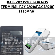 IS900 PAX A920/A920C POS TERMINAL BATERRY 5250MAH COMPATIBLE A920/A920C LI-ION LITHIUM LON BATERRY 5