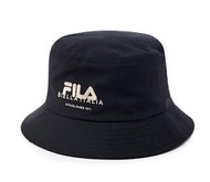 FILA 男女款 時尚筒帽 休閒漁夫帽 登山帽 潮帽 黑色 (HTX-5204-BK)