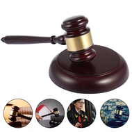 Exude Authority: Elevate  Presence with  Handcrafted Wooden Judge's Gavel and Sound Block Set