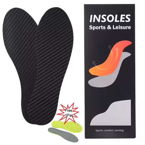 1Pair 1.2mm Carbon Fiber Insole-Carbon Sole Propulsi For Basketball Football Hiking Sports Carbon Or