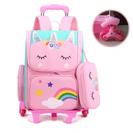 Wheeled Backpack Bag Set For Girls Trolley Bag With Wheels School Rolling Backpack Bags Kids Rolling