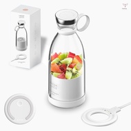 Aoresac Personal Size Blender Battery Powered USB Rechargeable Portable Blender for Shakes and Smoothies 350ml Fresh Juice Blender Cup with Stainless Steel 4 Blades for Travel Gym