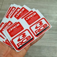 Set of 4 RCB fork stickers, red oil tank for fork legs, fork oil tank