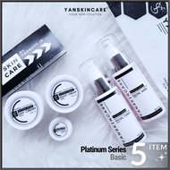 PAKET BASIC 5 ITEM STEP 1 SKINCARE PLATINUM SERIES PAKET UNTUK FLEK ACNE DAN GLOWING BY YANSKINCARE