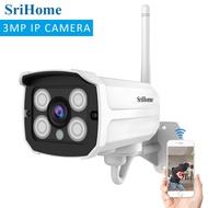 SriHome SH024 Outdoor WiFi CCTV Camera: (3MP) 1296P Super HD, Two-Way Voice, Night Vision - IP Secur