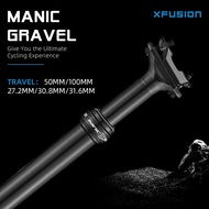 X-FUSION Manic Gravel Dropper Seatpost 27.2 30.8 31.6mm 50 100mm Travel Internal Cable For Gravel XC