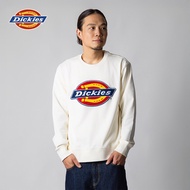 DICKIES MENS FRENCH TERRY TRI COLOR LOGO CREWNECK - EGRET เสื้อสเวตเชิ้ตคอกลมผู้ชาย