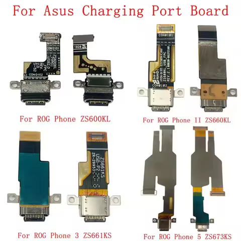 USB Charging Port Connector Flex Cable For Asus ROG Phone ZS600KL II ZS660KL 3 ZS661KS 5 ZS673KS