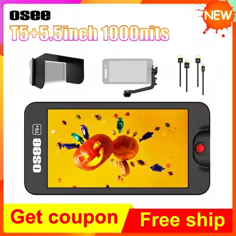 OSEE T5 T5 Plus 5.5 Inch DSLR Camera Monitor Kit 3D.Lut 1920x1080 IPS FHD 4K HDMI-compatible Tilt Ar