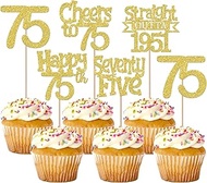 Pack of 30 75th Birthday Cupcake Toppers Straight Outta 1951 Cake Decoration Happy 75th Hello Sventy