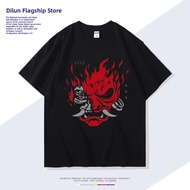 DIEYIN | Cyberpunk 2077 Samurai Themed Short Sleeve T-Shirt Cotton