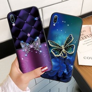 Case For Huawei Y5 Y6 Pro Prime 2018 2019 Y5P Y6P Y6II Silicoen Phone Case Soft Cover Poetic Butterfly