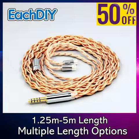 Graphene Mixed Shielding 7N OCC Coaxial Earphone Cable For Sennheiser IE8 IE8i IE80 IE80s Metal Pin 