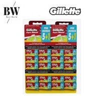 Gillette Super Nacet Razor Blades 5+1 Blades