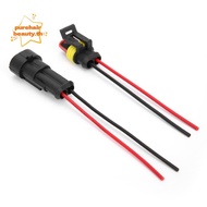PUREHAIRBEAUTY 5 Sets Electrical Connector, with Wire 2 Pin Series Terminal Connector-, Durable Wate